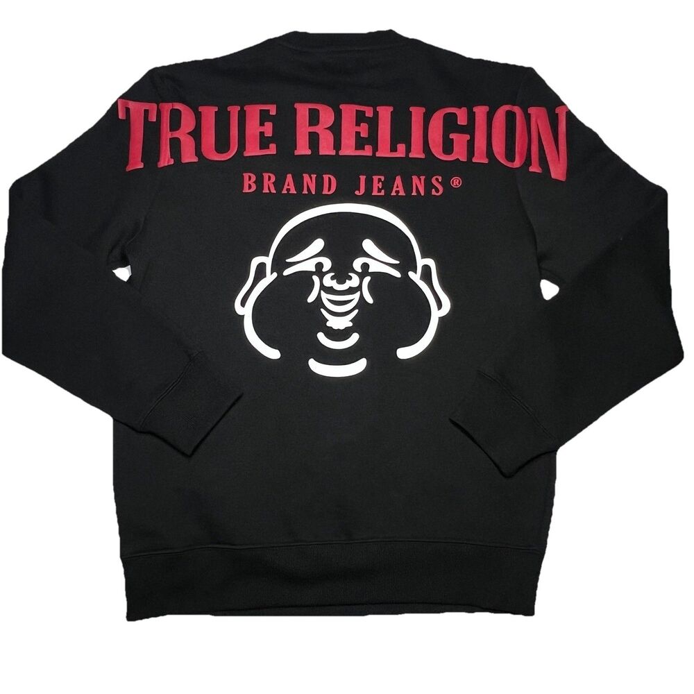 TRUE RELIGION Oversized Budda Pullover Sweatshirt Mens Size Small 71043 Read Des